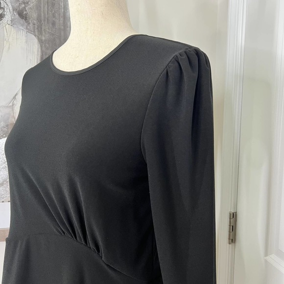 Narciso Rodriguez Design Nation Black Peplum Top Small Long Sleeve Stretch - Picture 6 of 10